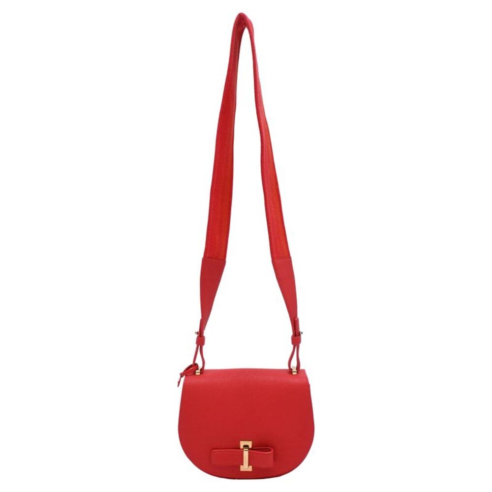 Delvaux Mini Le Mutin Saddle Crossbody Bag in Red Leather